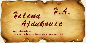 Helena Ajduković vizit kartica